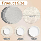 Billbotk Round Woven Placemats Set of 4, 13 Inches Kitchen Table Place Mats for Dining Table, Trivets for Hot Pots and Pans, Boho Table Decorations for Table Setting, Tabletop Accessories
