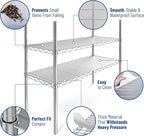 Sterling Shelf Liners for Wire Shelf System: Set of 3 in Graphite: 13.4 x 23.2 inch: Plastic Wire Shelving Mats