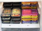 40 Pack - SimpleHouseware 2 Compartment Food Grade Meal Prep Storage Container Boxes (28 ounces)