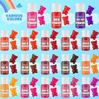 Food Coloring - 36 Colors Liquid Food Dye Set, Concentration Food Color for Christmas Cake Decorating, Baking, Easter Egg, Icing, Fondant, Cooking, Slime Making Kit and DIY Crafts - 0.45oz/Bottles