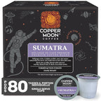 Copper Moon Single Serve Coffee Pods for Keurig K-Cup Brewers, Dark Roast, Sumatra Blend, 80 Count