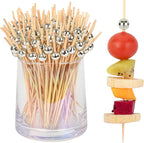 300 PCS Cocktail Picks Disco Ball Decor, Fancy Toothpicks for Appetizers, Bamboo Skewers for Appetizers,Drinks, Fruits, Disco Party Decorations. 4.7 Inch Long Silver Wooden Cocktail Sticks…