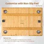 Joy&Grace Appliance Slider for Kitchen Appliances 360° Rolling Sliding Tray for Coffee Maker Countertop, Bamboo Coffee Pot Slider Rolling Tray (Natural, Medium 14.5" x 10")