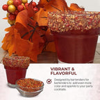 Snowy River Thanksgiving, Cocktail & Margarita Sugar Rimmer - Vibrant Naturally Colored Sugar for Cocktail Rimming, Baking & Decorating, Medium Crystal - 16oz