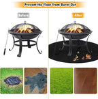 40" Round Fire Pit Mat Compatible with Solo Stove Bonfire,3-Layer Outdoor Under Grill Mat Patio Deck Protector BBQ Pad,Fire Proof Pads for Under Fire Pit,Charcoal Grills,Griddles and Smokers