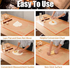 Extra Large Silicone Pastry Mat 34x26 Inch - Nonstick Baking Mat with Measurements, Perfect for Doug Rolling, Pastry, Pie Crust, Fondant, Pasta, Pizza