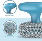 Cast Iron Scrubber | Dish Scrub Brush | 316 Cast Iron Cleaner Chainmail Scrubber for Pan Skillet Cleaner - Blue