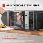 TOSHIBA ML4-EM12PA(BS) Countertop Microwave Oven with Smart Sensor, One-Touch Cooking, and 13 Auto Menus, 1000 Watts, 1.2 Cu.Ft. with 12.4-Inch Turntable, Black Stainless Steel