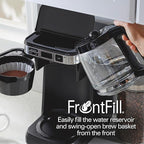 Hamilton Beach 12 Cup Programmable Coffee Maker, FrontFill™ Drip Coffee Maker