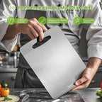 3 Pack Titanium Cutting Board-100% Pure Titanium Cutting Boards For Kitche,Easy to clean, Double-sided food-grade Cutting Board For Meats, Fruits And Vegetables (M+L+XL)