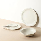 Stone Lain Oasis 4-Piece Dinner Plate Set Stoneware, White