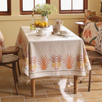 patdrea Designer Square Tablecloth,Pineapple Pattern Linen Tropical Style Tablecloths,Fall Table Cover Cloth Decor for Kitchen Dining Christmas,Tea Party,Thanksgiving,67"x67"-Pineapple B