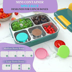 6x1.6 Oz Salad Dressing Containers With Lids, Small Leakproof Reusable Stainless Steel Salad Dressing Container To Go For Lunch Boxes,Sauce containers, Picnics,Travel Meal Prep And Kitchen Storage.