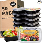 50 Pack- Meal Prep Containers 32oz, Plastic Food Prep Containers Reusable, Leakproof To Go Food Containers with Lids, BPA-Free, Microwave/Dishwasher/Freezer Safe