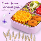MISS BIG Lunch Box Kids, Leak Proof Lunch Containers, Mom’s Choice No BPAs and No Chemical Dyes Bento Box for Kids,Microwave and Dishwasher Safe Lunch Box (Purple M)