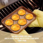 12 pcs Egg Tart Molds, 3" Mini Tart Pans Removable Bottom, Cupcake Cake Muffin Mold Tin Pan Baking Tool, Reusable Quiche Bakeware Carbon Steel for Pies, Quiche, Cheese Cakes, Desserts