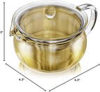 Teabloom Kyoto 2-in-1 Tea Kettle and Tea Maker – Glass Teapot with Removable Loose Tea Filter – Tea Connoisseur's Choice