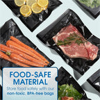 Spartan Industrial 8" X 12" Vacuum Seal Bags - 100 Count BPA-Free Food Storage Bags for Marinating, Freezing, Sous Vide Cooking