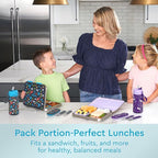 Bentgo Kids Stainless Steel Prints Leak-Resistant Lunch Box - 3-Compartments with Bonus Silicone Container, Durable, Eco-Friendly, Dishwasher Safe, BPA-Free, Ideal for School, Ages 3+ (Dinosaur)