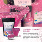 Snowy River Pink, Cocktail & Margarita Sugar Rimmer - Vibrant Color Glass Rimming Sugar with Medium Crystal Texture - 4oz