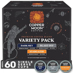Copper Moon Single Serve Coffee Pods For Keurig K-Cup Brewers, Flavored Variety Pack (Stargazer, Dark Sky, Blast Off), 60 Count