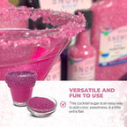 Snowy River Pink, Cocktail & Margarita Sugar Rimmer - Vibrant Color Glass Rimming Sugar with Medium Crystal Texture - 80oz