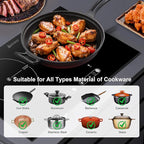 Dual Coil Design of 2 Burner Cooker, 1800W Electric Ceramic Hot Plate for Cooking, Infrared Double Burner Portable Countertop or 24inch Built-in Cooktop Radiant Stove Top, Compatible with All Cookware