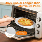 12 inch Stainless Pizza Peel for Large Oven, Pizza Spatula with Foldable Wood Handle for Indoor & Outdoor Pizza Oven Baking, Turing Peel for Pizza, Dough, Bread Pastry
