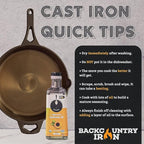 Backcountry Iron 10-1/4 Inch Smooth Wasatch Pre-Seasoned Round Cast Iron Skillet