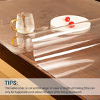 Clear Table Cover Protector Rectangle 30 x 96 Inch, 1.5mm Transparent Plastic Table Protector Waterproof, Anti-Scratch Clear Desk Mat for Office Desktop Dresser Dining Table, FDA Compliant