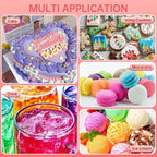 Gel Food Coloring Set - 24 Colors Concentrated Vibrant Edible Food Grade Dye for Baking, Cake, Cookie Decorating, Fondant, Icing, Frosting, Macaron, DIY Crafts - 16.23 fl.oz (20ml/Bottle)