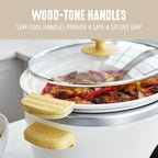 GreenLife 8QT Slow Cooker, Non-Toxic PFAS-Free Ceramic Nonstick Removable Interior Bowl, Programmable, Family Friendly, Keep Warm, Stovetop & Oven Safe, Dishwasher Safe Parts, Timer, Glass Lid, Cream