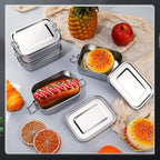 Umigy 1 Pcs Stainless Steel Food Containers 850ml Metal Bento Lunch Box Stainless Steel Food Storage Containers, Lockable Clips to Leak Proof, Reusable Dishwasher Snack Boxes for Work