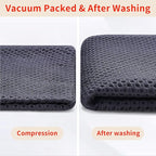 Homaxy 100% Cotton Waffle Weave Kitchen Dish Towels, Ultra Soft Absorbent Quick Drying Cleaning Towel, 13 x 28 Inches, 8-Pack, Dark Grey