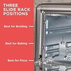 BLACK+DECKER 8-Slice Extra Wide Convection Toaster Oven, Fits 9"x13" Oven Pans and 12" Pizza, Bake, Toast, Broil, and Keep Warm Functions, Countertop Compact Design with Stainless Steel Finish