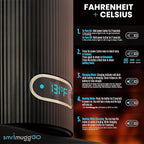 GO Heated Coffee Mug, Travel Mug, 13.5 OZ. Smart Mug, Battery Powered Heated Coffee Mug, Great for Coffee and Tea, Snap on Magnetic Charging Cord, New and Improved (Black)