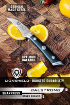 Dalstrong Tourne Peeling Paring Knife - 2.75 inch - Gladiator Series Elite - Forged German High-Carbon Steel - G10 Handle - Kitchen Knife - Sheath Included - NSF Certified