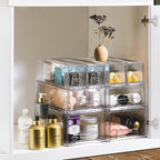 Sorbus Medium Clear Storage Drawers (4 Pack)