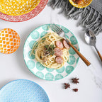 Selamica Ceramic Dinnerware Sets, 16 Pieces Dishes Set for 4, Scratch Resistant Plates and Bowls Sets, Dishwasher & Microwave Safe, Assorted Colors