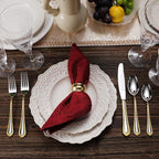 KEAWELL Pearl Edge 4-Piece Premium Spoon Set, 18/10 Stainless Steel, Fine Silverware Spoons with Refined Bead Design, Brightly Polished, Dishwasher Safe (Gold Accent, 6.4" Teaspoons)