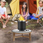 Round Fire Pit Mat Compatible with Solo Stove Mesa Accessories, 4-Layer Round Fire Proof Mat for Tabletop Fireplaces, Table Mat Small Under Grill Mats for Outdoor Grill Table Top Protection