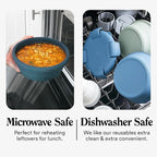Stojo Nestable Collapsible Food Storage Container - Set of 4, Cashmere - Leak-Proof Airtight Seal Made With Food Grade Silicone For Meal Prep, Lunch Box, Pantry Organizer - Microwave & Dishwasher Safe