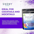 Snowy River Purple, Cocktail & Margarita Sugar Rimmer - Vibrant Naturally Colored Sugar for Cocktail Rimming, Baking & Decorating, Medium Crystal - 4oz