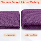Homaxy 100% Cotton Waffle Weave Kitchen Dish Cloths, Ultra Soft Absorbent Quick Drying Dish Towels, 12 x 12 Inches, 12-Pack, Purple