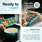 Souper Cubes 1 Cup Silicone Freezer Molds - Soup Cubes Perfect for Freezing Broth, Rice, Leftovers and More - Silicone Freezer Trays with Lids for Meal Prep - Aqua - 1-Pack