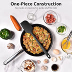 14in Extra Large Silicone Spatula: U-Taste 600ºF Heat Resistant Flexible Silicon Mixing Stirring Cooking Scraping Baking Bowl Scraper Seamless Spreader for Kitchen Nonstick Cookware (Black)