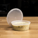 TIYA Food Containers - 16oz Bulk 240 Pack with Lids - Plastic Food Storage to-Go Containers - Reusable Microwavable Dishwasher Safe Cups - Airtight Leak Proof for Soups & Meal Prep