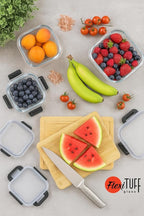 24pcs Set Food Storage Containers (12 Airtight & 12 Lids) | Glass Meal Prep Containers | Lunch Box | BPA Free, Leakproof Lids, Dishwasher, Microwave & Freezer Safe for Kitchen