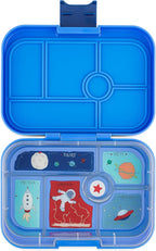 Yumbox Original Leakproof Kids Bento Box – 6-Compartment Tray – BPA-Free, Easy-Clean, Compact Lunchbox for Toddlers to Age 8 – Ideal for School (Surf Blue Rocket)