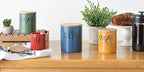 DII Kitchen Accessories Retro Collection, Ceramics, Canister Set, Blue, 3 Piece